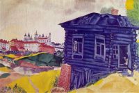 Cuadro Marc Chagall La Casa Azul