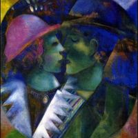 Marc Chagall The Lovers In Green