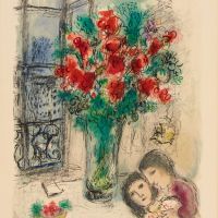 Marc Chagall De rode bloemen