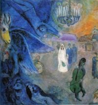 Marc Chagall Die Hochzeitskerzen Leinwanddruck