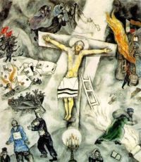 Marc Chagall White Crucifixion canvas print