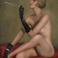 مارسيل رينيه فون هيرفلدت التدخين عام 1925