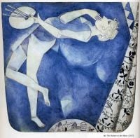 مارس شاجال الرسام إلى القمر - طبعة قماش 1917