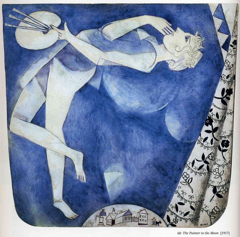 Tableaux sur toile, reproducción de March Chagall El pintor de la luna - 1917