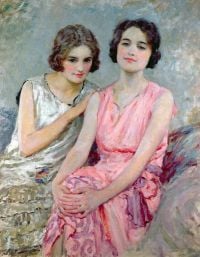 Margetson William Henry Two Young Women Seated
