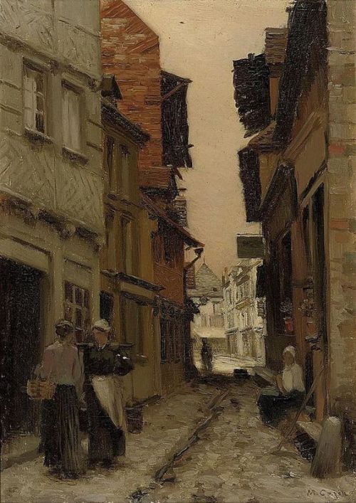 Marie Cazin A Normandy Street 1891 canvas print