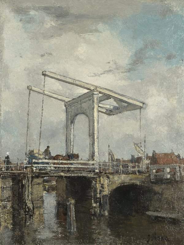 Maris Jacob A Drawbridge Near The Schreierstoren Amsterdam 1875 canvas print