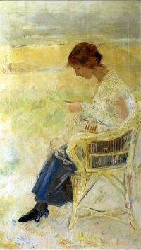 ماريس جاكوب فتاة على الشاطئ ١٩١١ مطبوعة على القماش