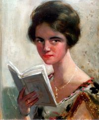 Maris Jacob Ein Porträt einer eleganten lesenden Dame 1926