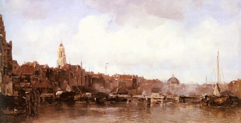 Maris Jacob A View Of A Harbor Town canvas print