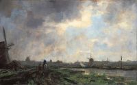 Maris Jacob Dutch Landscape With Towing Horse Ca. 1891 canvas print