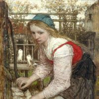 Maris Jacob Girl At The Well canvas print