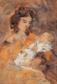 Maris Jacob Moeder Met Kind 1916 canvas print