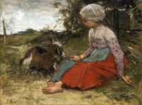 Maris Jacob The Pet Goat 1871 canvas print