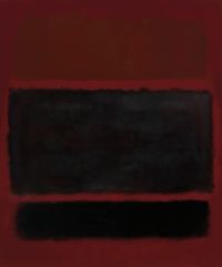Mark Rothko Black Brown On Maroon Or Deep Red And Black   1957 canvas print