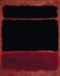 طباعة قماش مارك روثكو باللون الأسود باللون الأحمر العميق عام 1957