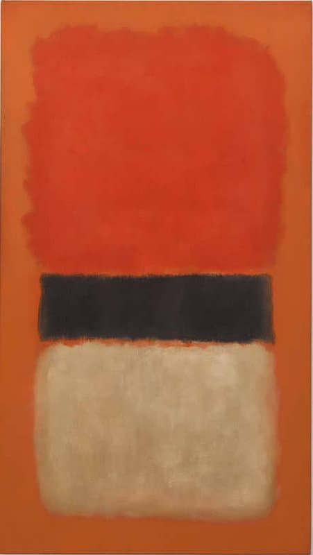 Mark Rothko Black Stripe Orange Gold And Black 1957