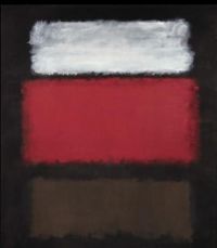 مارك روثكو رقم 1 أبيض وأحمر طباعة قماشية عام 1962