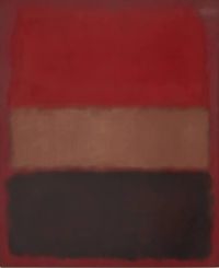 مارك روثكو رقم 46 بطباعة قماشية سوداء حمراء مغرة فوق حمراء 1957