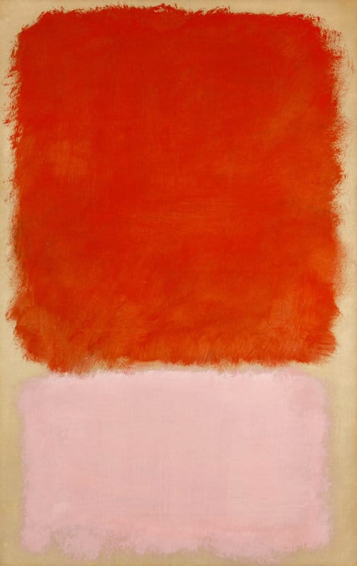 Mark Rothko Untitled 1968   Eggshell Orange Pink canvas print