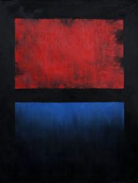 مارك روثكو بدون عنوان أحمر أزرق فوق أسود 1956 طباعة قماشية