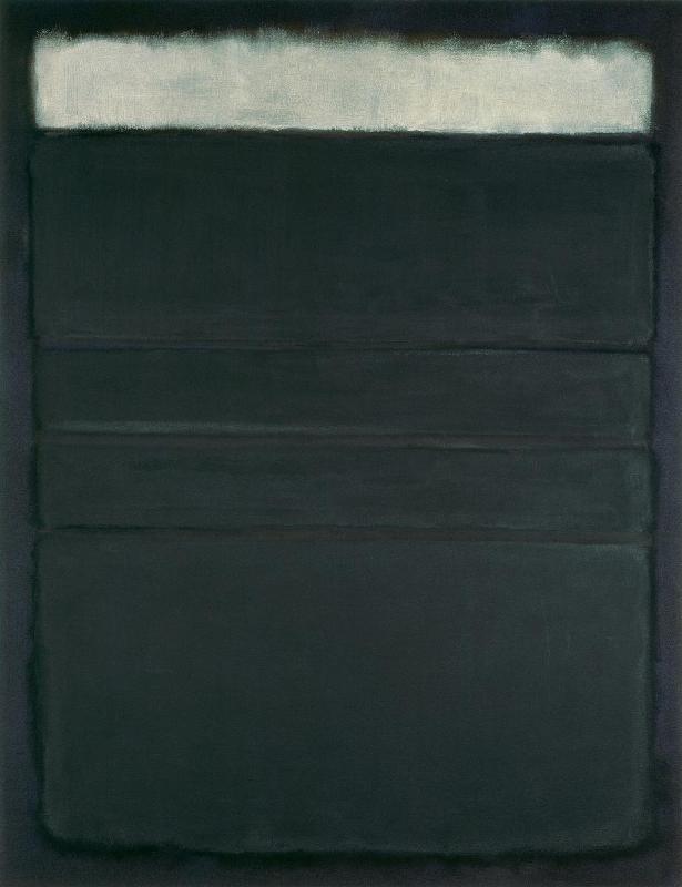 Mark Rothko Untitled White Blacks Grays On Maroon 1963 canvas print
