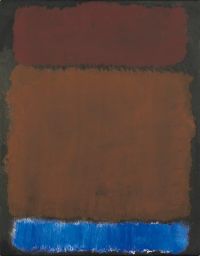 Mark Rothko Wine Rust Blue On Black 1968 canvas print