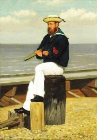 Marks Henry Stacy Sailor On Look Out Ca. 1885 Leinwanddruck