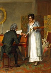 Marks Henry Stacy The Music Lesson 1874 canvas print