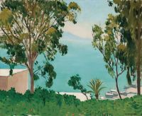 Marquet Albert La Plage Vue Travers Les Eucalyptus 1923 canvas print