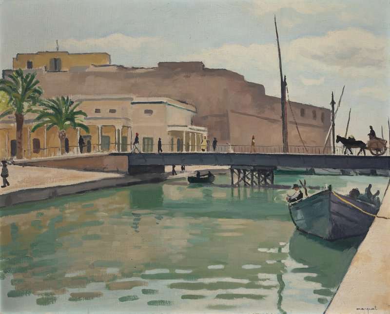 Marquet Albert Le Pont Sur Le Canal 1926 canvas print