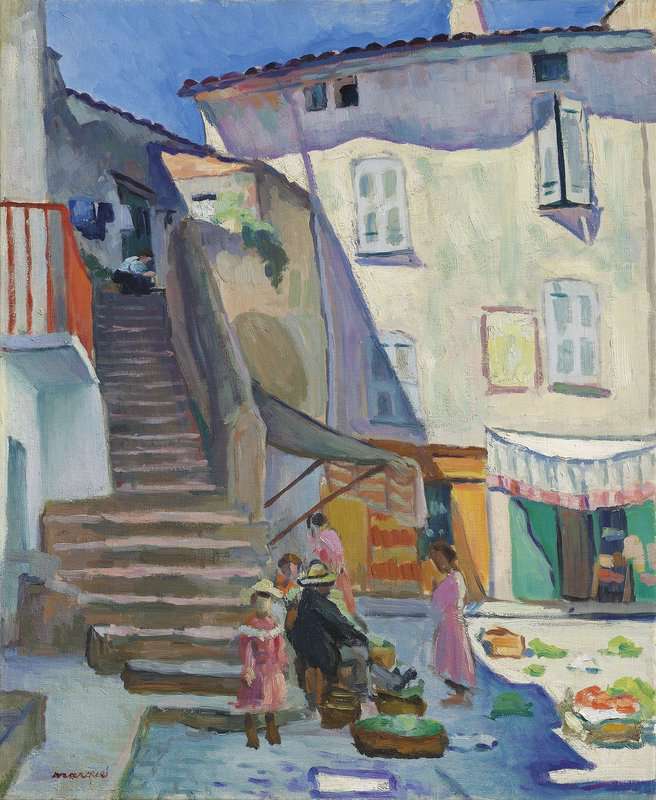 Marquet Albert Marche Saint Tropez La Place Aux Herbes 1905 canvas print