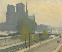 Marquet Albert Notre Dame Vue Des Quais Le Soir 1922 canvas print