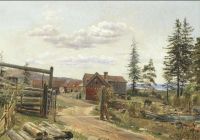 Marstrand Wilhelm Landscape At Dalarna canvas print