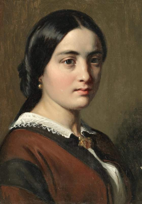 Marstrand Wilhelm Portrait Of A Lady Thought To Be The Artist S Wife Margrethe Marstrand canvas print