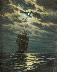 Martin Aagaard Ship In The Moonlight