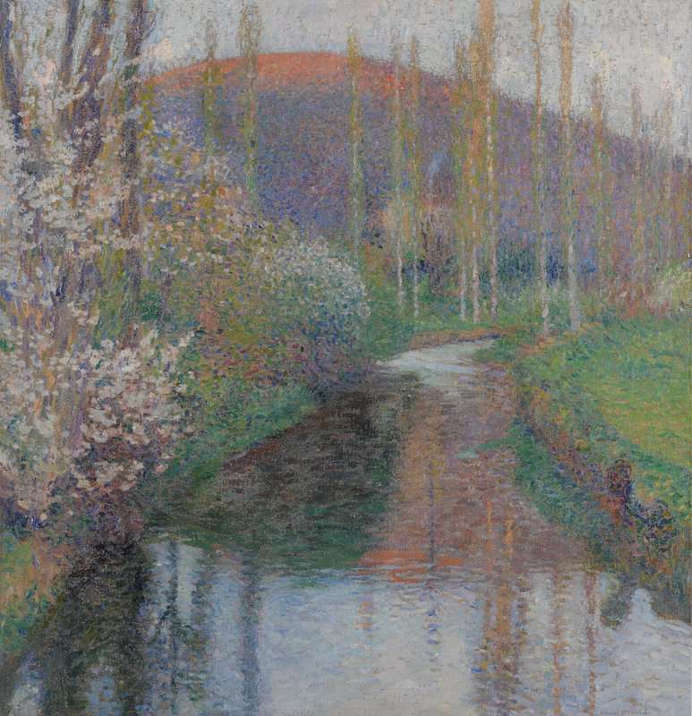 Martin Henri Bord De Riviere Au Printemps. Le Vert Labastide Du Vert canvas print