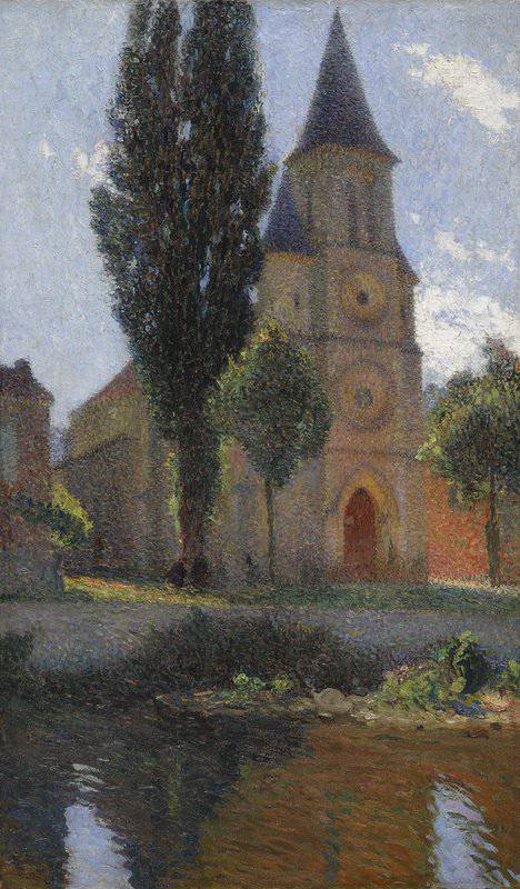 Martin Henri L Eglise De Labstide Du Vert Un Matin D Ete Ca. 1898 canvas print