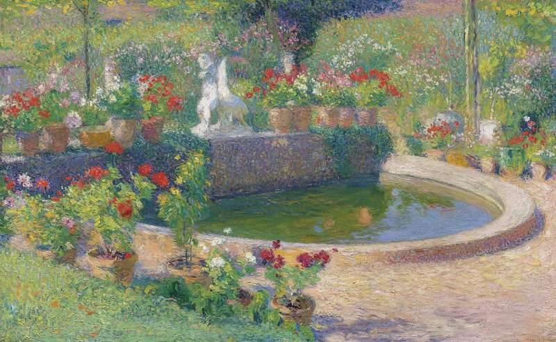 Martin Henri Le Bassin Central Du Parc De Marquayrol Ca. 1910 canvas print