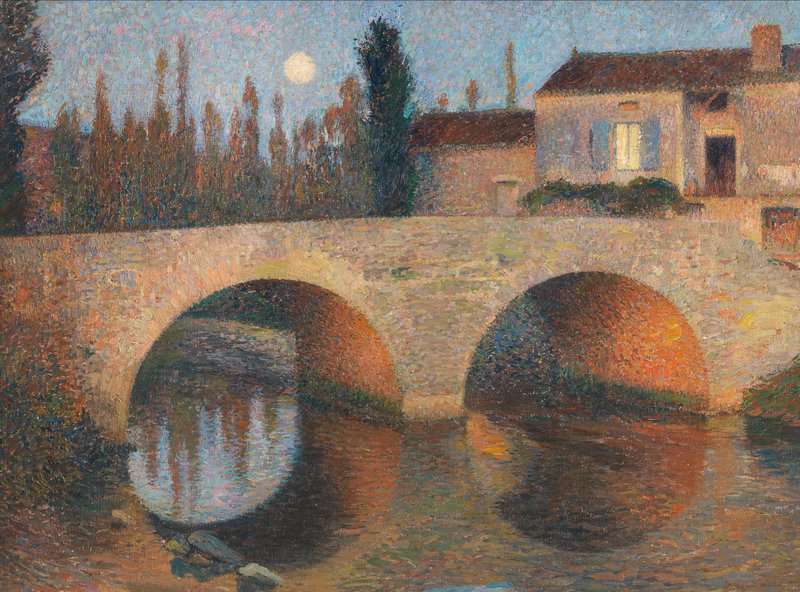 Martin Henri Pont De Labastide Du Vert Au Clair De Lune canvas print