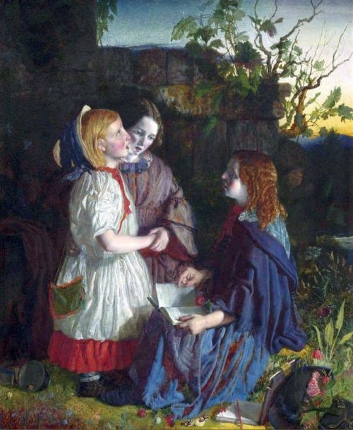 Martineau Robert Braithwaite Landscape With Three Young Girls Ca. 1856 canvas print