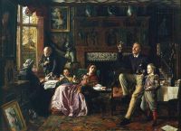 مارتينو روبرت بريثويت ، لوحة قماشية بعنوان "اليوم الأخير في المنزل القديم" عام 1862