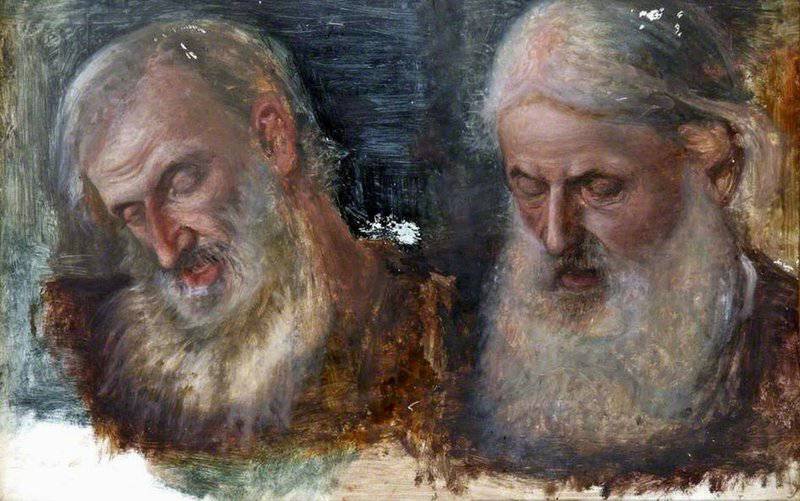 Martineau Robert Braithwaite Two Studies Of Jews Heads For Christians And Christians Ca. 1868 canvas print