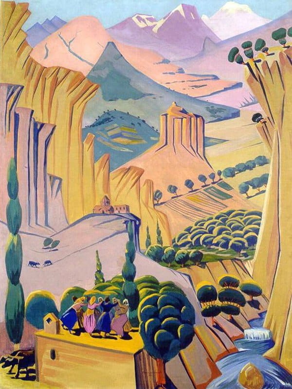 Tableaux sur toile, reproduction de Martiros Sarian Armenia 1923