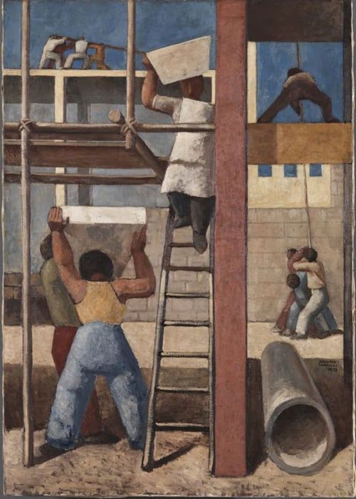 Massimo Campigli The Builders 1928 canvas print