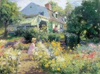 Matilda Browne en el jardín de Voorhees 1914