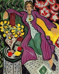 Matisse Woman In A Purple Coat canvas print