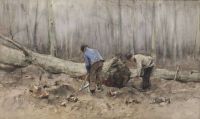 Mauve Anton The Woodcutters Ca. 1875 80