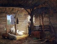 Mauve Anton The Young Shepherdess Ca. 1865 canvas print