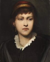 Max Gabriel Cornelius Von Bildnis Eines Mädchens Mit Haube Und Ohrschmuck 1875 1900